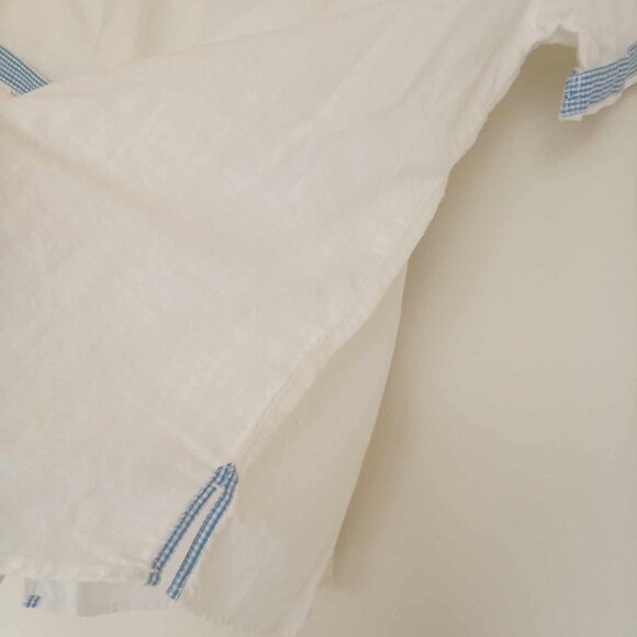 Men's White Short Sleeve Button Down Shirt, size S - Picture 7 of 9